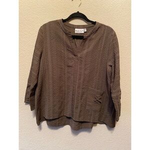 Habitat Women's Taupe Textured Blouse